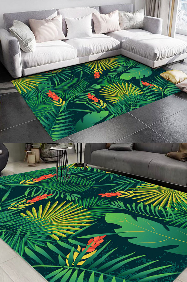 植物热带植物居家地毯-众图网