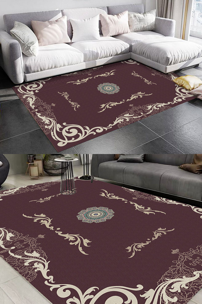 中式花纹纹理地毯-众图网
